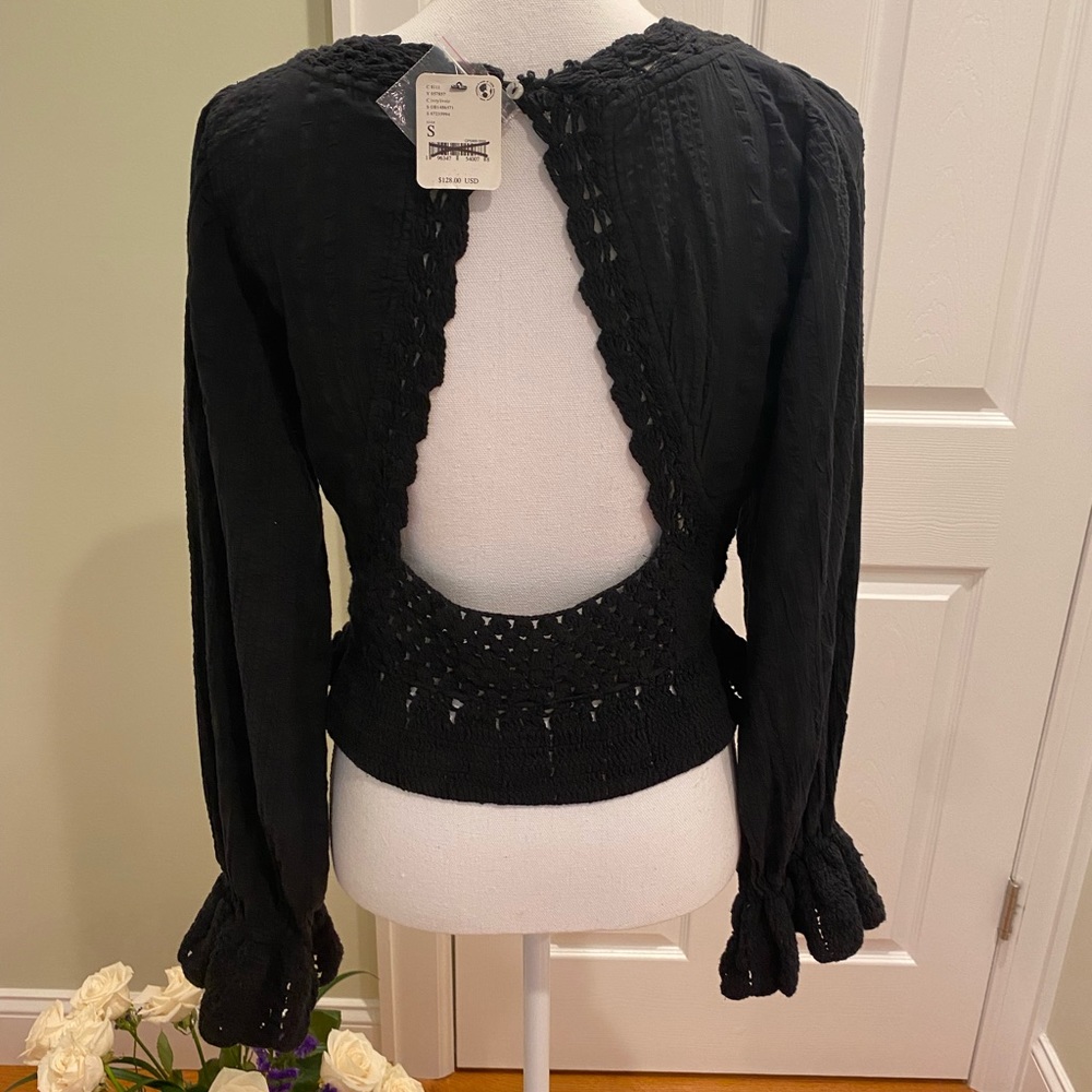 New FREE PEOPLE Megan Crochet Top size S - Picture 6 of 8